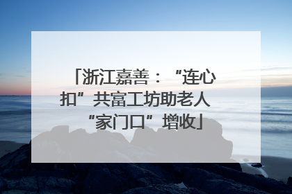 浙江嘉善：“连心扣”共富工坊助老人“家门口”增收
