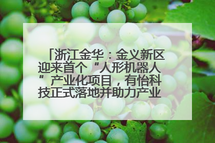 浙江金华：金义新区迎来首个“人形机器人”产业化项目，有怡科技正式落地并助力产业“加速度”