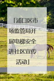 浦口区市场监管局开展电梯安全进社区宣传活动