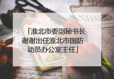 淮北市委副秘书长谢谢出任淮北市国防动员办公室主任