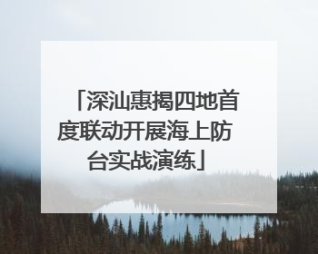 深汕惠揭四地首度联动开展海上防台实战演练