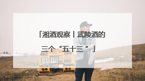 湘酒观察丨武陵酒的三个“五十三 ”