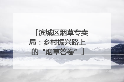 滨城区烟草专卖局：乡村振兴路上的“烟草答卷”