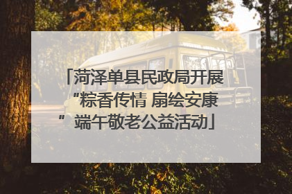 菏泽单县民政局开展“粽香传情 扇绘安康”端午敬老公益活动