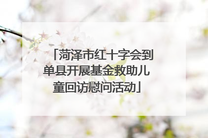 菏泽市红十字会到单县开展基金救助儿童回访慰问活动
