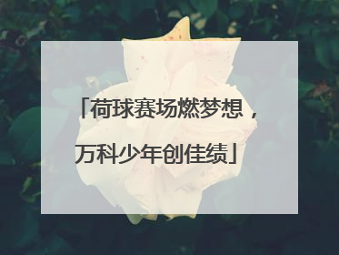 荷球赛场燃梦想，万科少年创佳绩
