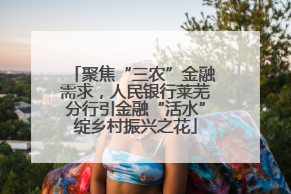 聚焦“三农”金融需求，人民银行莱芜分行引金融“活水”绽乡村振兴之花