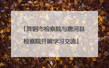 舞钢市检察院与唐河县检察院开展学习交流