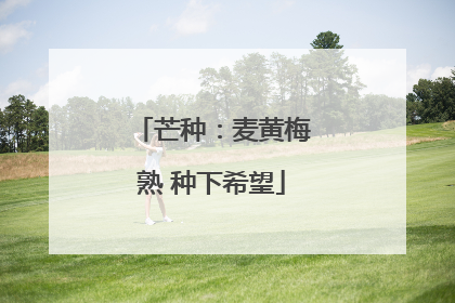 芒种：麦黄梅熟 种下希望