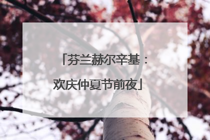 芬兰赫尔辛基：欢庆仲夏节前夜