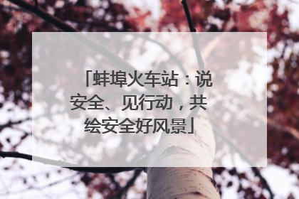 蚌埠火车站：说安全、见行动，共绘安全好风景