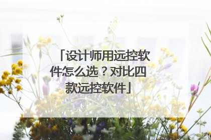 设计师用远控软件怎么选？对比四款远控软件