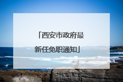 西安市政府最新任免职通知