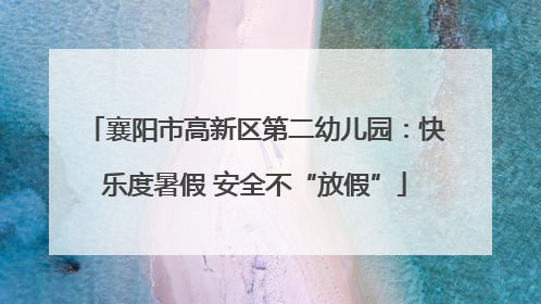 襄阳市高新区第二幼儿园：快乐度暑假 安全不“放假”