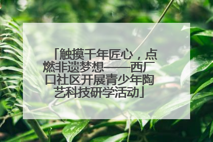 触摸千年匠心，点燃非遗梦想——西厂口社区开展青少年陶艺科技研学活动