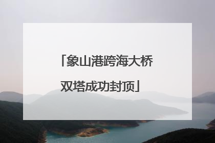 象山港跨海大桥双塔成功封顶