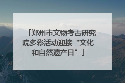郑州市文物考古研究院多彩活动迎接“文化和自然遗产日”