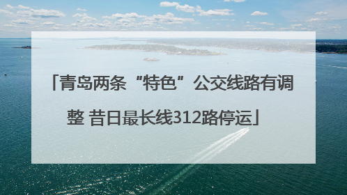 青岛两条“特色”公交线路有调整 昔日最长线312路停运