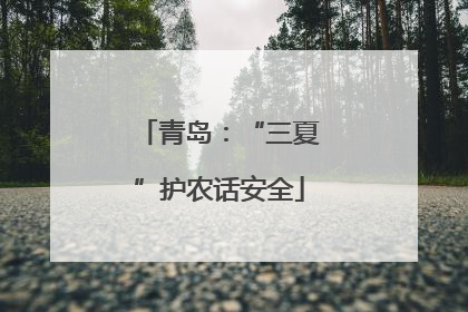 青岛：“三夏”护农话安全