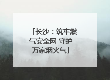 长沙：筑牢燃气安全网 守护万家烟火气