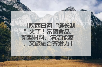 陕西白河“链长制”火了！富硒食品、新型材料、清洁能源、文旅融合齐发力
