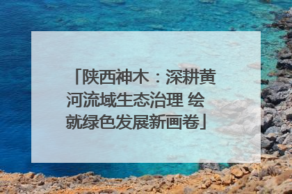 陕西神木：深耕黄河流域生态治理 绘就绿色发展新画卷