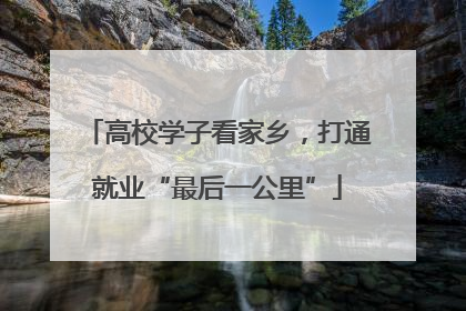高校学子看家乡，打通就业“最后一公里”