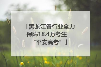 黑龙江各行业全力保障18.4万考生“平安高考”