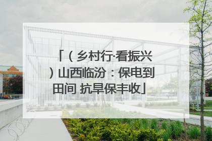（乡村行·看振兴）山西临汾：保电到田间 抗旱保丰收