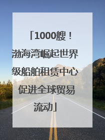 1000艘！渤海湾崛起世界级船舶租赁中心 促进全球贸易流动