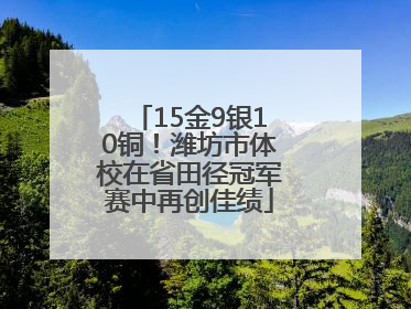 15金9银10铜！潍坊市体校在省田径冠军赛中再创佳绩