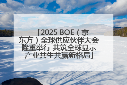 2025 BOE（京东方）全球供应伙伴大会隆重举行 共筑全球显示产业共生共赢新格局