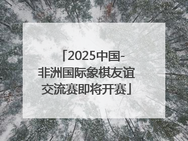 2025中国-非洲国际象棋友谊交流赛即将开赛