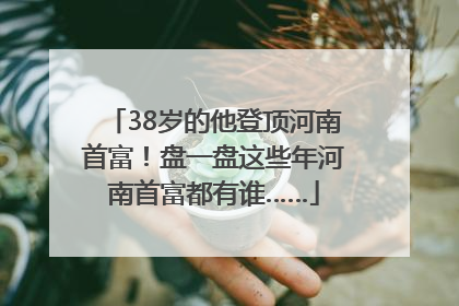 38岁的他登顶河南首富！盘一盘这些年河南首富都有谁……