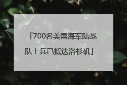 700名美国海军陆战队士兵已抵达洛杉矶